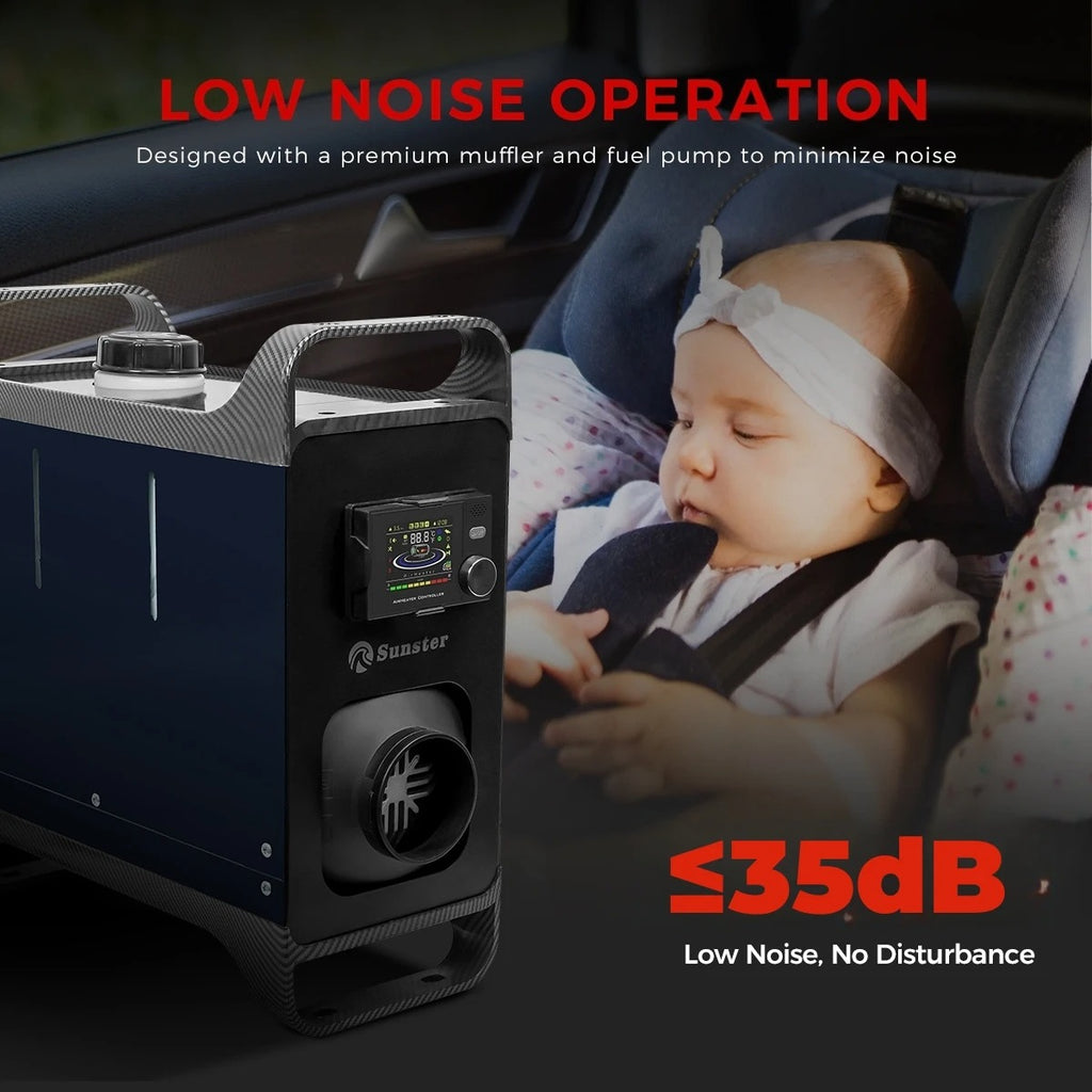 12V 24V 220V 8KW Diesel Air Heater with APP Remote Control &LCD Monitor Parking Night heater for Car RV Camper Tent Garage Home